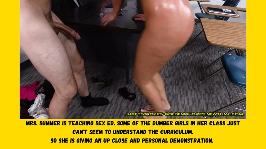 Teacher gets creative during a sex ed lesson