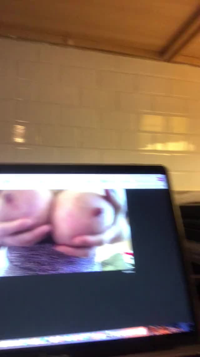 bustin a nut to Jenn Blaze's Huge Tits