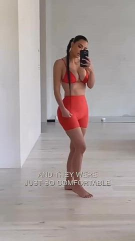 celebrity curvy hourglass kim kardashian lingerie clip