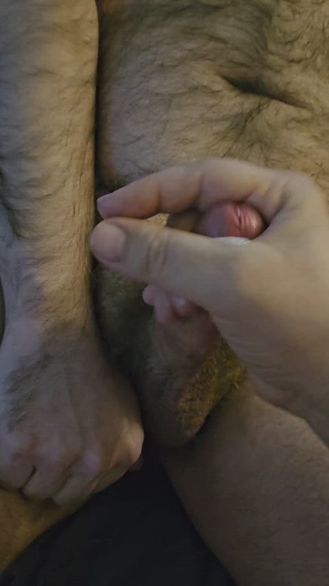 bear beard cum cumshot hairy hairy chest hairy cock handjob homemade jerk off clip