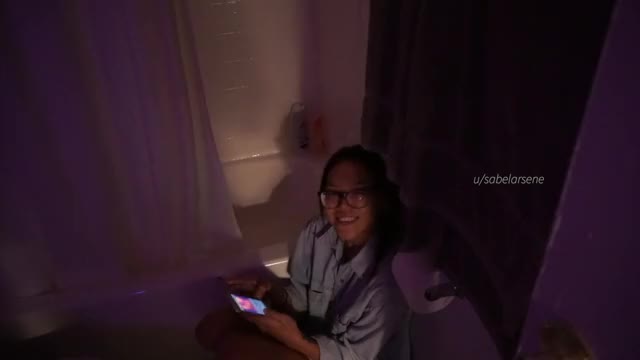 Surprised my Asian gf by pissing on her while she's hiding away working | www.SabelArsene.com