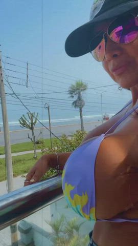 big tits bikini fake boobs fake tits huge tits latina milf peruvian clip
