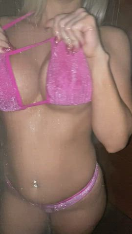 I love taking steamy showers outside with my tits out