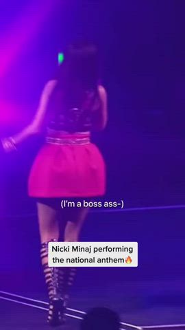 Big Ass Big Tits Caption Celebrity Ebony Nicki Minaj Skirt clip