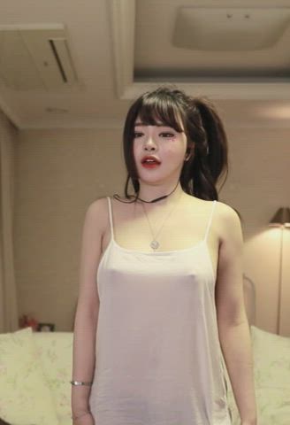 asian big tits cute dancing korean nipple nipples tease teasing clip