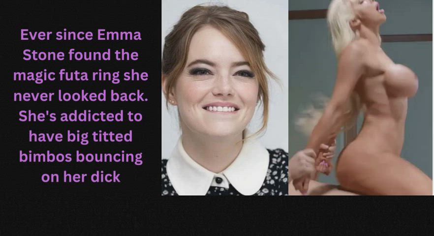 New Futa Emma Stone loves big titted women...
