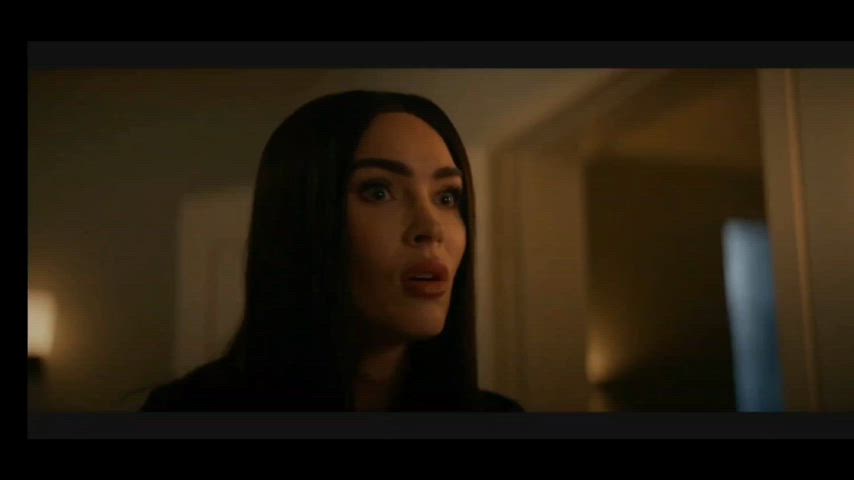 brunette megan fox throat clip