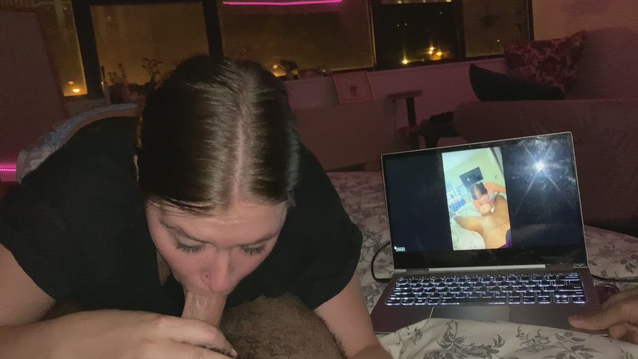 I had my gf u/never_heather suck me off to the video she sent me of her sucking this