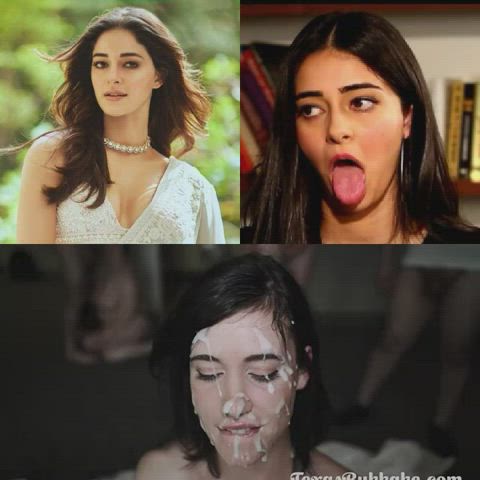 Ananya Pandey facial bj