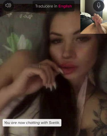big dick brunette cam camgirl lips lipstick tease teasing teen webcam clip