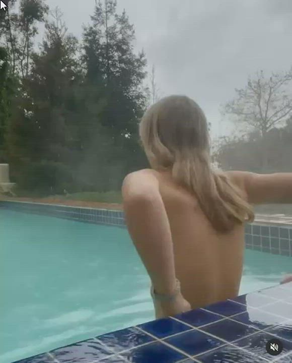 Ass Nude Swimming Pool clip