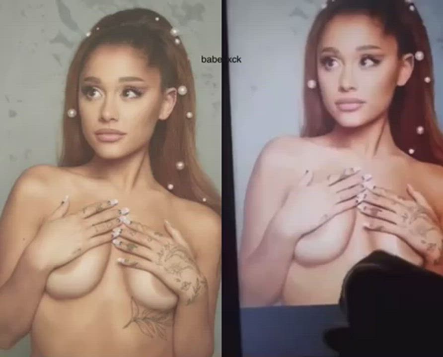 Ariana Grande milking that nut out