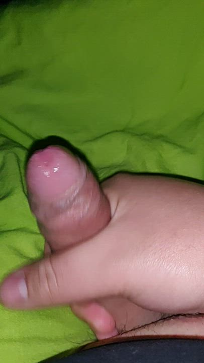 male masturbation spit uncut clip