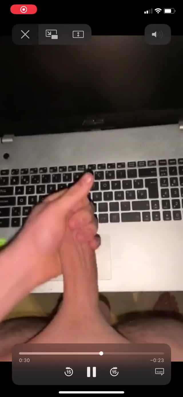 Cumming on my laptop