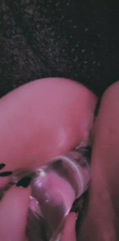 Brunette Chubby Dildo Hotwife Masturbating Pussy Pussy Spread Solo Wife clip