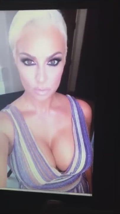 Covered Maryse and her fat MILF tits in a warm load of cum