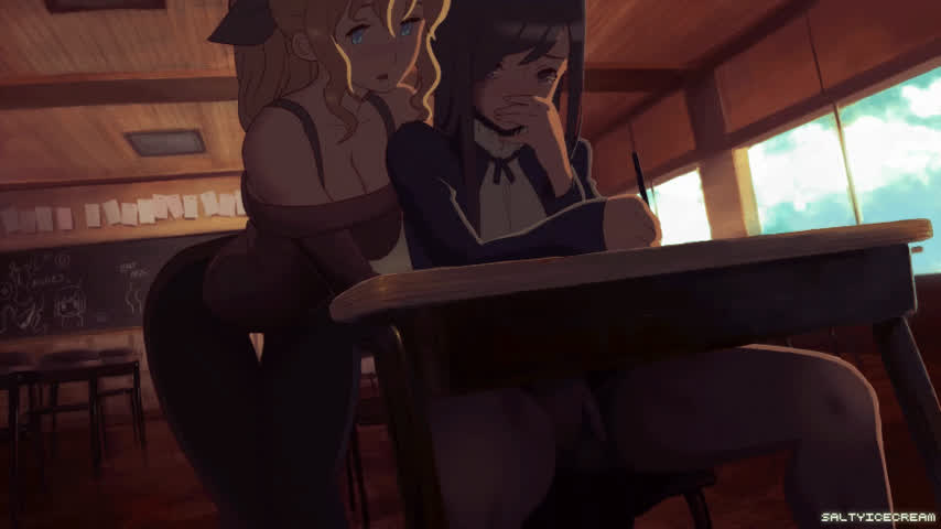 Animation Classroom Fingering Lesbian Schoolgirl clip