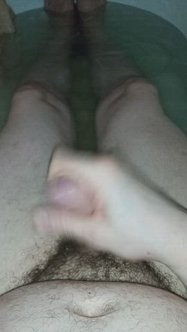 Bathtub Big Dick Cumshot Jerk Off clip