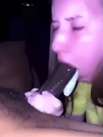 bbc blowjob sloppy spit clip