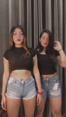 18 Years Old Brunette Dancing Indian Teen TikTok Twins clip