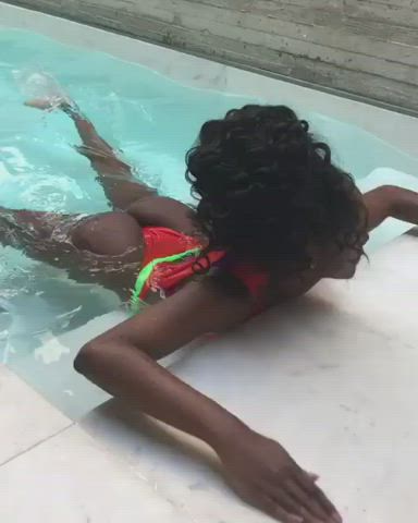 Big Ass Brazilian Celebrity Ebony Swimsuit Thong Wet Porn GIF by thewinterknight