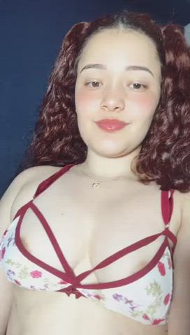 big tits boobs camgirl latina lingerie long hair natural tits tattoo teen clip