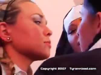 French Kissing Girls Kiss Kissing Lesbian Lesbians Nun Student clip