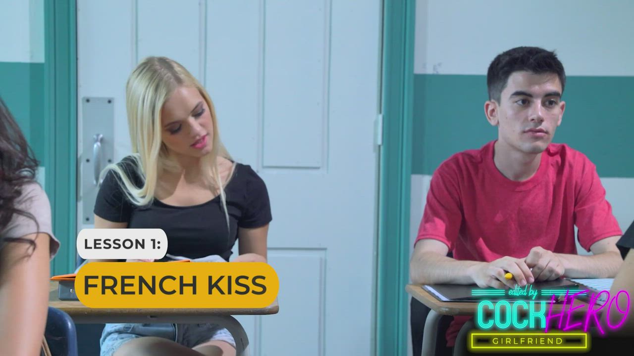 Hot Girl French Kiss lesson 1 [rCockheroGirlfriend161]