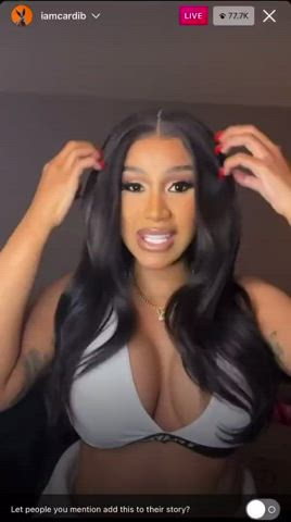 Big Tits Cardi B Celebrity Cleavage Ebony clip