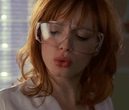 After school session in the Science lab with the professor... [Christina Hendricks]
