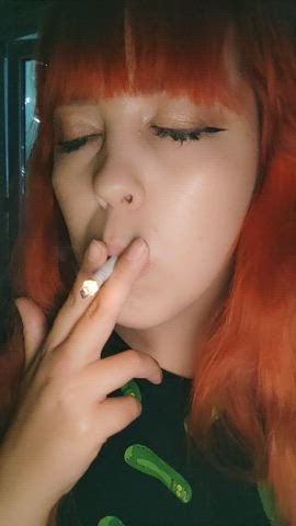 redhead smoking teen clip