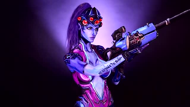 Widowmaker - Overwatch! Body Paint Tutorial Time Lapse