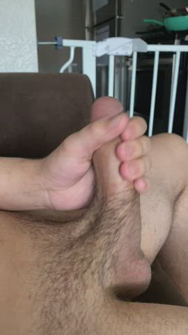Woke up feeling extra excited thought I’d share w y’all lol how’s my cock?