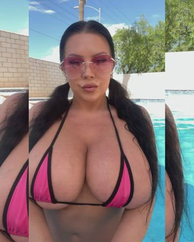 Big Tits Bikini Jiggling MILF Outdoor Porn GIF by sheridanlovexxx