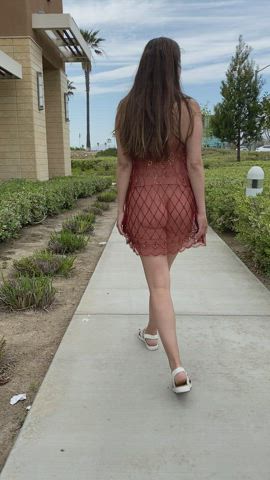 Taking a walk in m new favorite dress