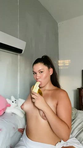 How sexy do I look licking this banana?