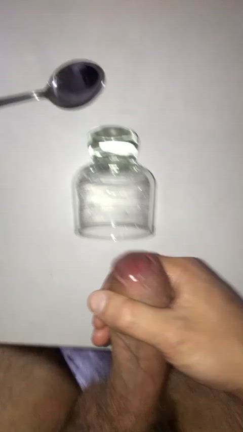 cum cumshot glass glass toy handjob jerk off male masturbation solo clip