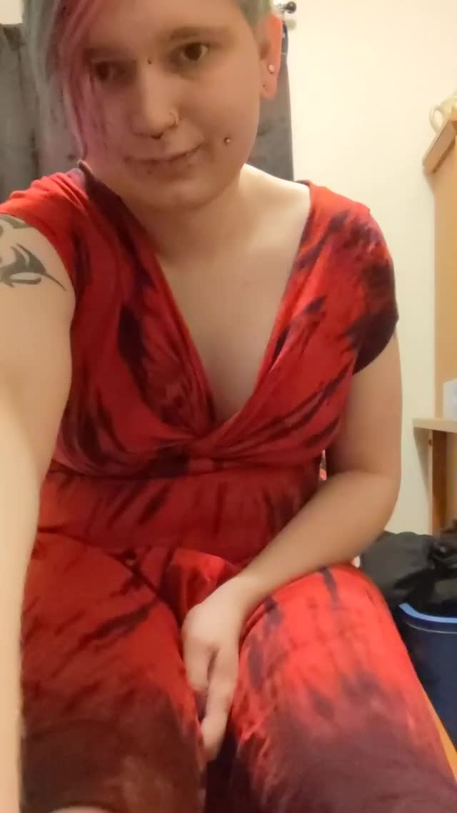 What do you think of my dress? I love being nude underneath ?