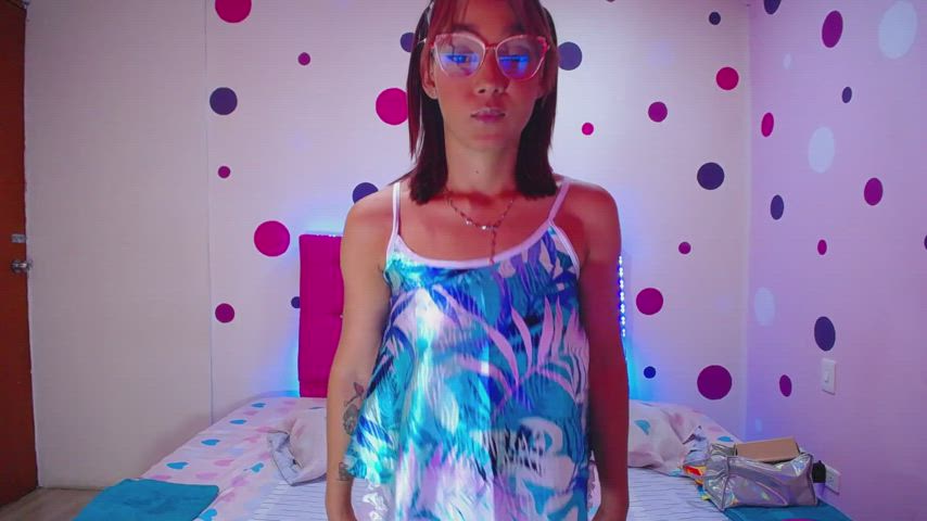 belly button glasses innocent latina petite sex doll skinny tiny clip