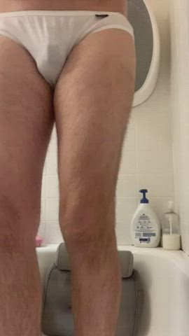 Pissing in [m]y undies in chastity. [30]