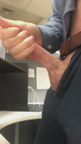 Cock Jerk Off Work clip
