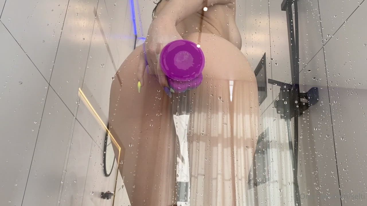 18 Years Old Amateur Bathroom Dildo Doggystyle Homemade OnlyFans Shower Standing