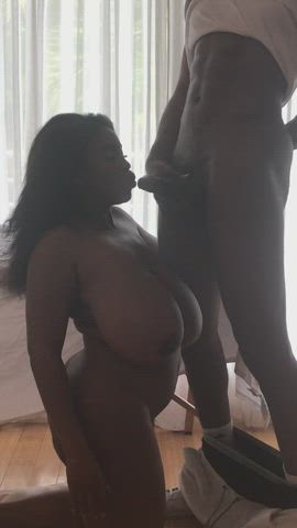 Big Tits Blowjob Boobs Busty Ebony Huge Tits Tits clip