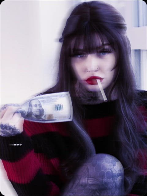 mistressmercyrage money smoking mean-girls pale-girls suicide-girls clip