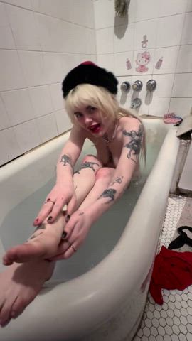 bath bathtub feet foot foot fetish innocent russian shower slut tease clip