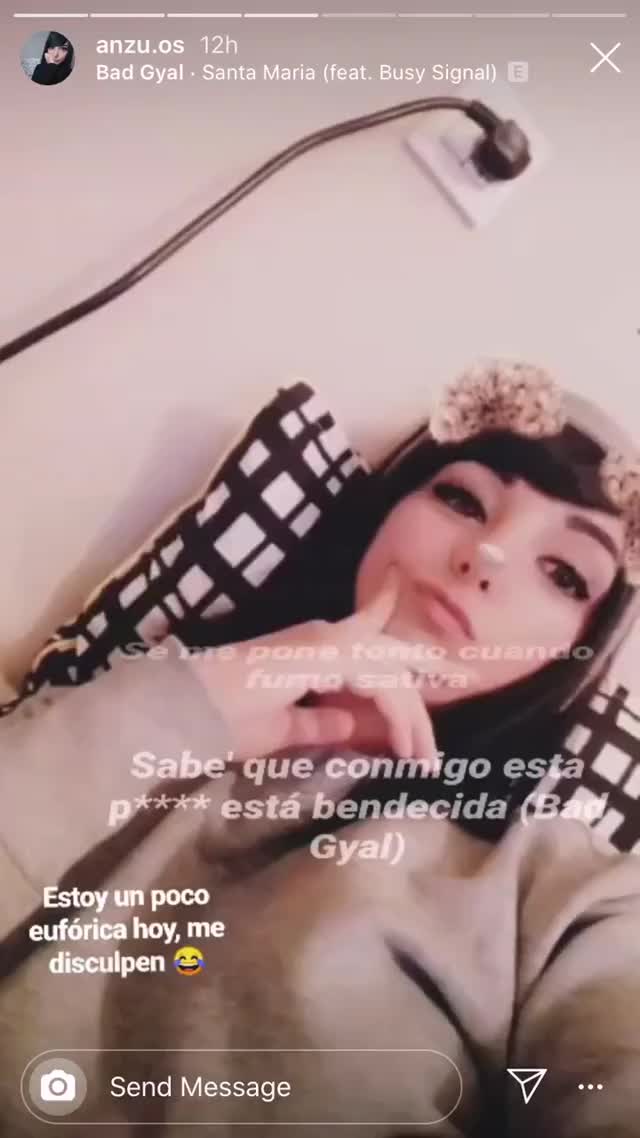 my cute real life waifu being adorable on her story doing ahego