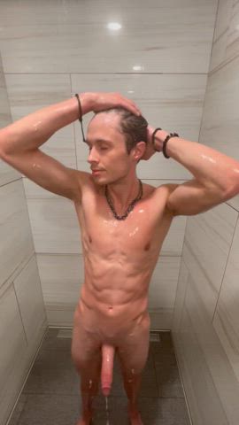 abs big dick cock cock worship monster cock muscles onlyfans public shower thick