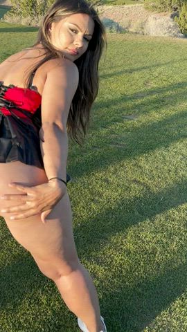 Don’t you love the point of view of fucking me on the golf course and filling me