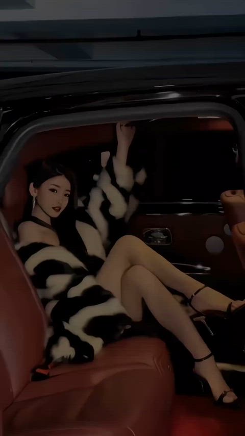 asian brunette car glamour glamour model clip