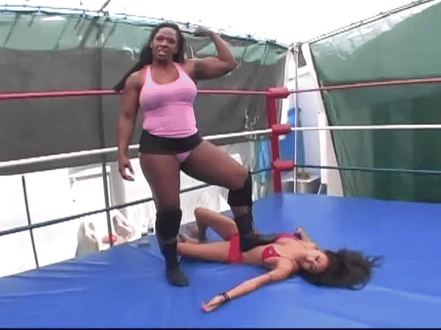 asian brunette nicole oring wrestling clip